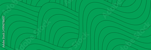 farm green banner, organic abstract background with fields. wavy green lines, natural organic products. ecology background. striped farmer green Pattern