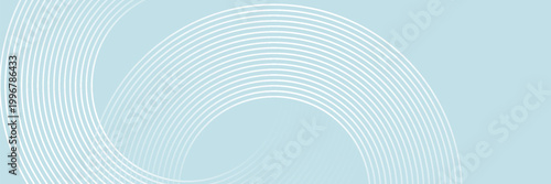 Modern abstract background. Shiny white gradient circle lines. Minimal geometric pattern. Simple graphic element. Futuristic concept. Suit for cover, poster, banner, brochure, flyer, header, website