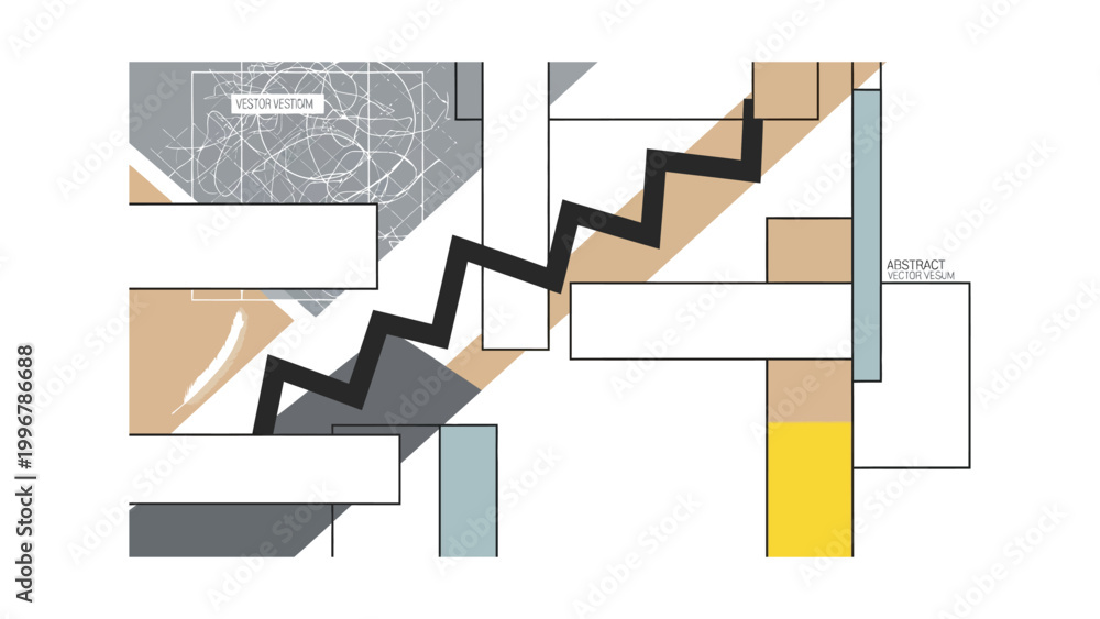 Obraz premium Geometric shapes and lines composition.