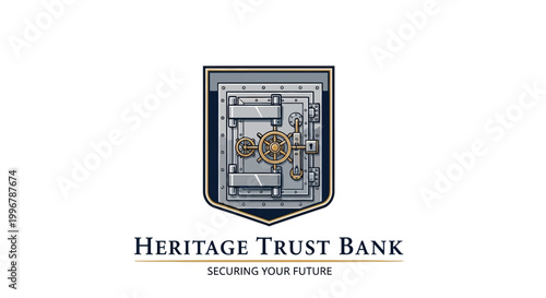 Heritage Trust Bank Logo - Secure Vault Shield