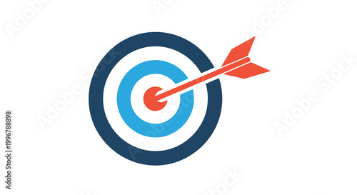 Achieving business success through strategic targeting, precise goal attainment, and focused accuracy, symbolizing effective planning for ultimate accomplishment and desired outcomes