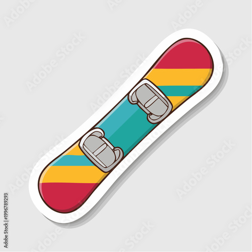 Colorful Snowboard Illustration