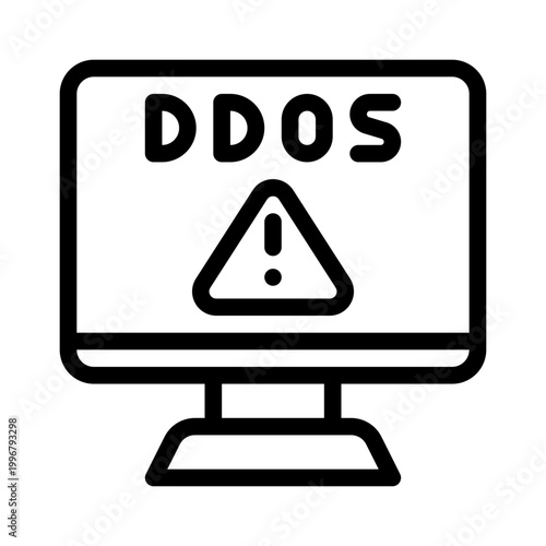 DDoS line icon