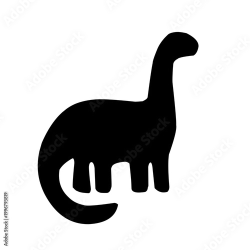 Black Silhouette Dinosaurus