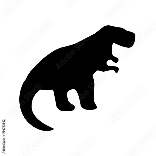 Black Silhouette Dinosaurus