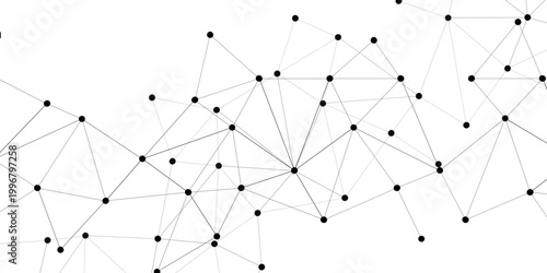 Abstract Vector  connected dots and lines representing network and technological or scientific concepts, modern design with a subtle geometric pattern.