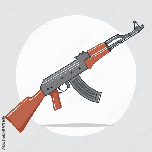 Illustration of an AK-47 assault rifle