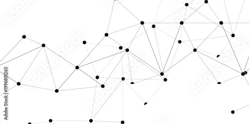 Vector Abstract digital network, connected nodes, conveying complex data flow, interconnectedness, information age. 