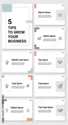 Business Growth Tips Infographic Design.