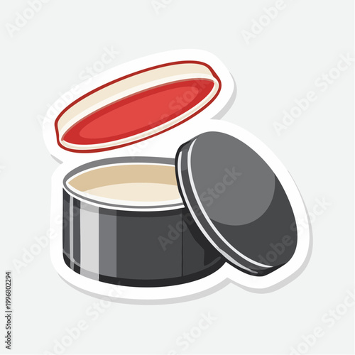 Snus Can with Lid Open