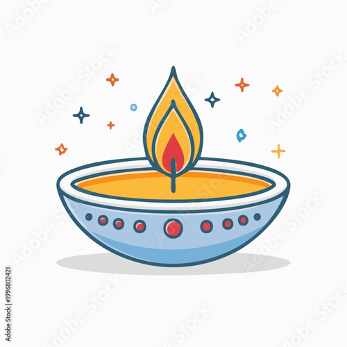 Diwali Diya Illustration