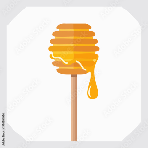Honey Dipper with Dripping Honey