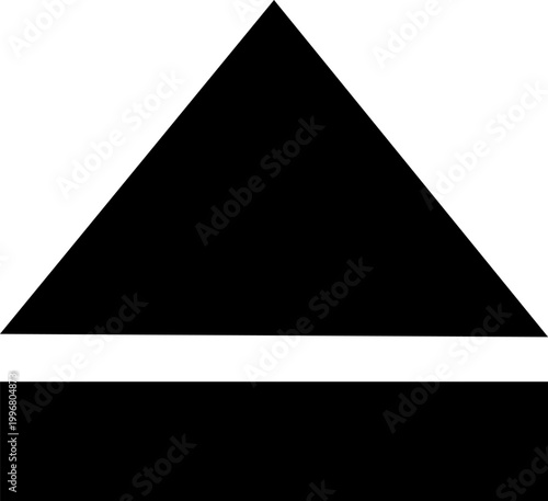 イジェクトボタンのシンプルなモノクロアイコン