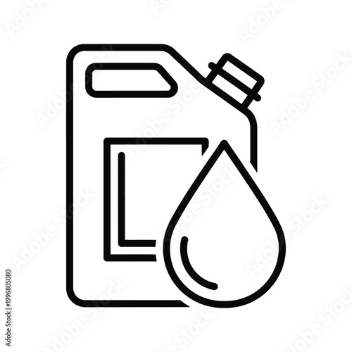 Water droplet icon with splash effect isolated on transparent background