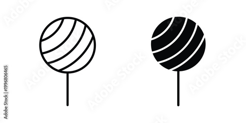 Candy icon design project. Editable clipart and line icons