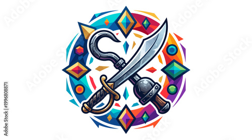 Pirate sword with hook handle.