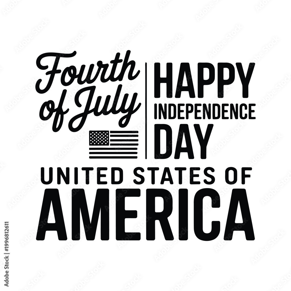 Obraz premium Happy fourth of july united states america independence day.