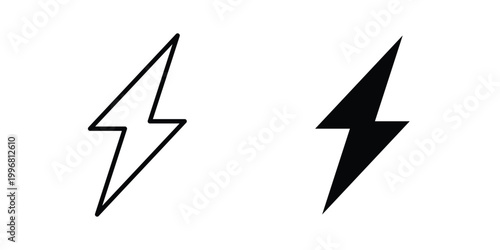 Energy icon design project. Editable clipart and line icons