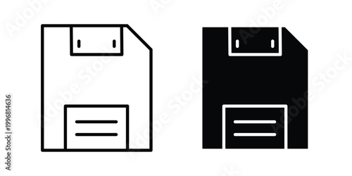 Foto Floppy disk icon design project. Editable clipart and line icons
