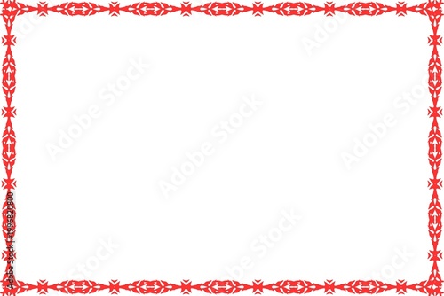 Simple Frame, Amazing Frame and Unique Border Frame, Red Color Frame with White Background, Unique Art Work