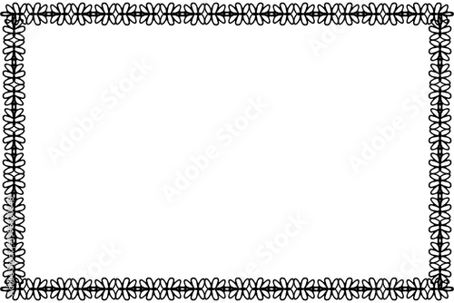 Simple Frame, Amazing Frame and Unique Border Frame, Black Color Frame with White Background, Unique Art Work