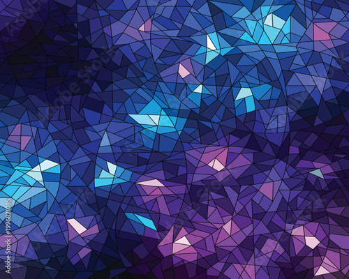 Abstract Blue Purple Polygon Mosaic Background Vector Illustration