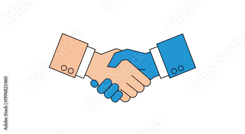 Handshake icon, business partnership, agreement symbol, corporate handshake, vector illustration