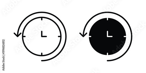 Past time icon design project. Editable clipart and line icons