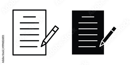 Paperwork icon design project. Editable clipart and line icons