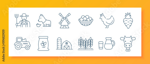 Lighting set icon. Bulb lamp, wall sconce, lantern flame, table lamp, desk spotlight, ceiling pendant, oil lamp, blowtorch, tube light, hanging fixture, lava lamp, candle bowl