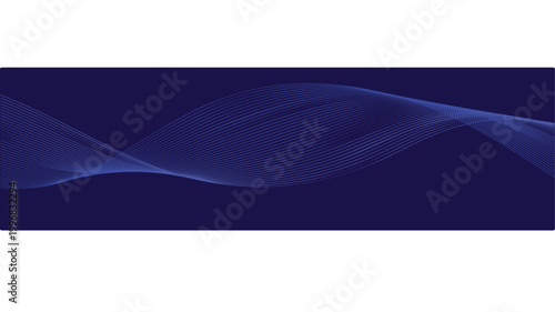 Abstract overlapping blue waves on dark background, modern vector design with smooth motion, depth, and minimalist elegance