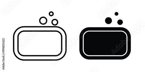 Soap icon design project. Editable clipart and line icons