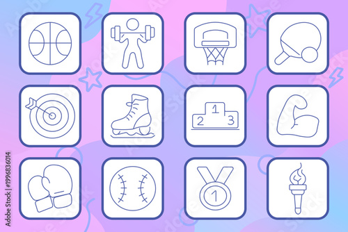 Cosmetics set icon. Dropper, lipstick, perfume, spray, molecule, makeup, nail, polish, cream, jar, mascara, eyeshadow, palette, sunscreen, lotion, mirror, beauty, skincare