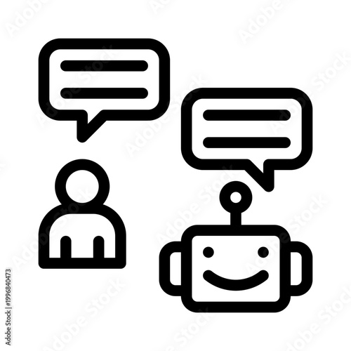 chatbot line icon