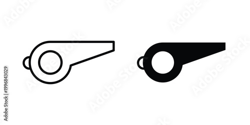 Whistle icon design project. Editable clipart and line icons