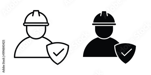 Konstfotografi Worker safety icon design project