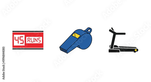 Gym Workout Icons Set Dumbbell Barbell Fitness Symbols