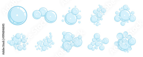 Vector Cartoon Soap Bubbles Collection