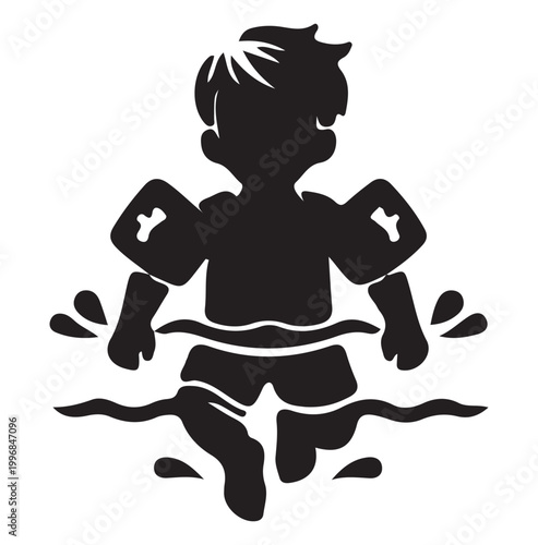  Baby swimming under water