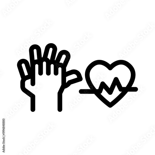 cpr heart line icon illustration vector graphic.eps