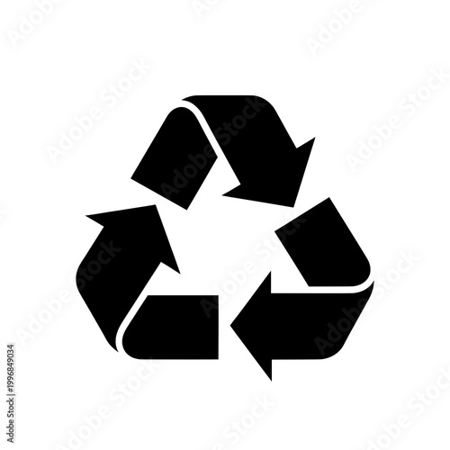 Black Recycling Symbol