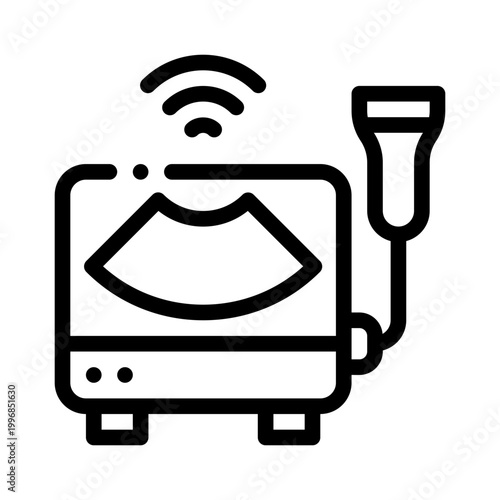 ultrasound line icon