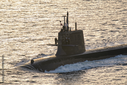 Japan Maritime Self-Defense Force JS Taigei (SS-513), Taigei-class submarine underway at sea.