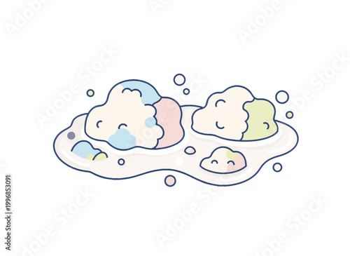 Cottage cheese curds separation flat vector illustration. Dairy processing and milk liquid concept. Pastel color graphic element isolated on transparent background