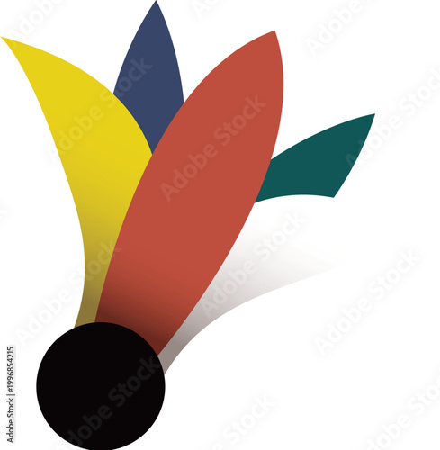 hand drawn shuttlecock