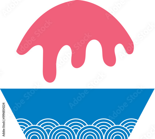 hand drawn shaved ice