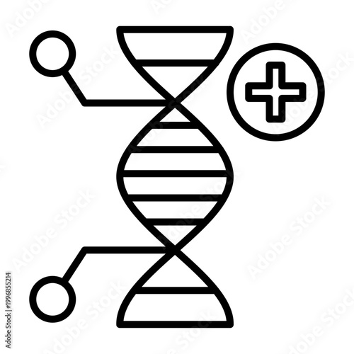 Nano Med Tech linear icon