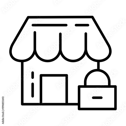 Business Closure linear icon