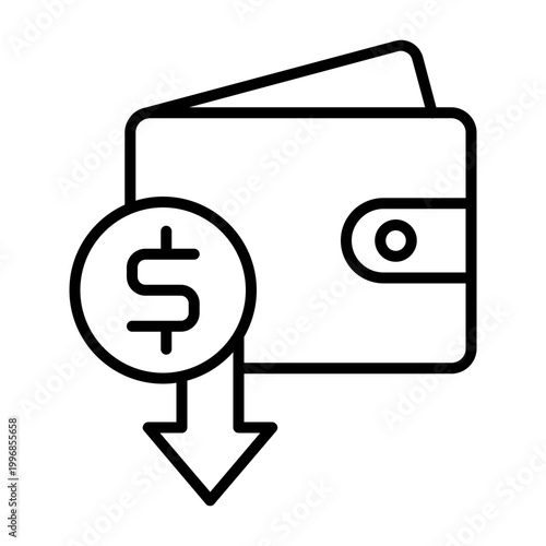Budget Deficit linear icon