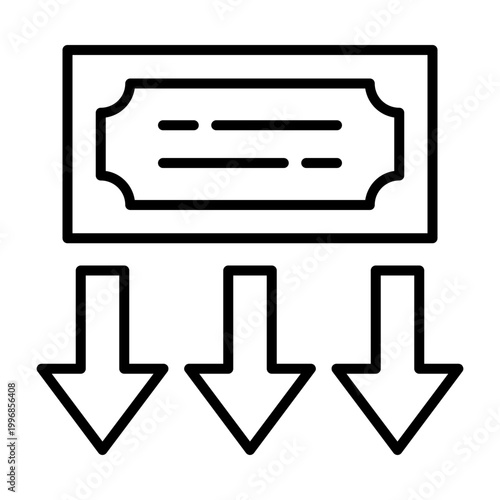 Deficit linear icon